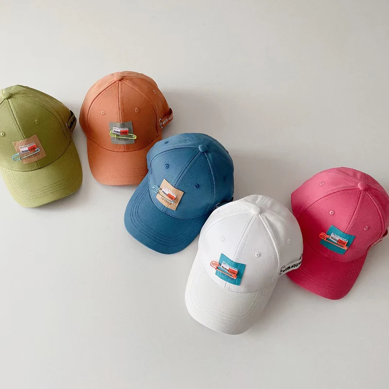 

Autumn Baseball Caps For Kids Boys Girls Sun Hats Spring Summer Cotton Baby Hats Fashion Pin accessory Hip Hop Children Hat