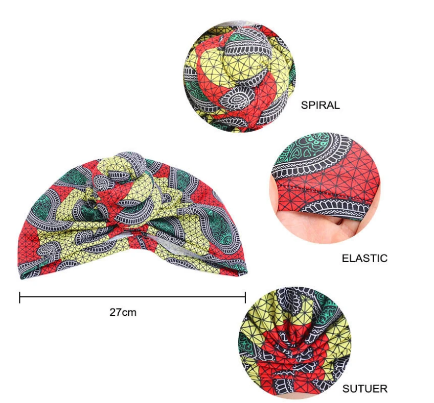 Головной платок Африка цветочный принт Бандана тюрбан обертывание головные