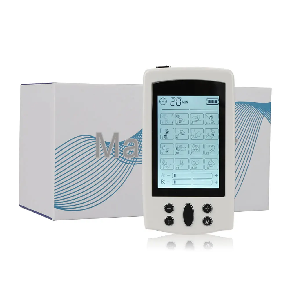 

Tens Machine Massager EMS Electronic Pulse Massager 16 Models Dual Output Muscle Stimulator Acupuncture Physiotherapy Therapy