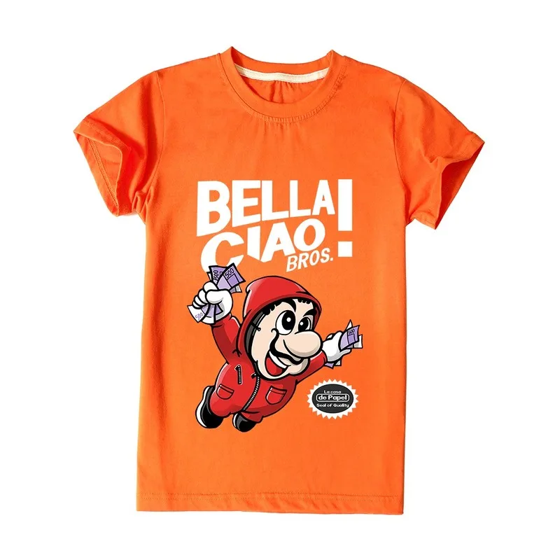 

Money Heist Children Kids T Shirt La Casa De Papel Tops for Girls Cute Tee Fille Printed Short Sleeves Baby Boy Clothing