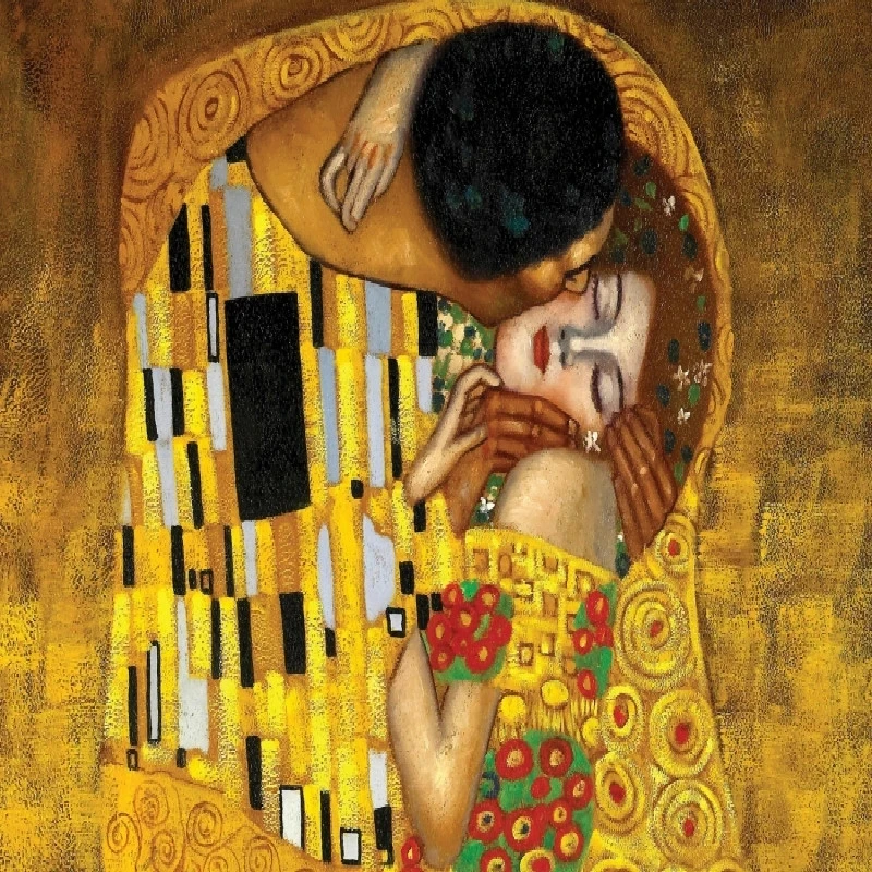 Mural Gustav Klimt the Kiss Wall 3d walls tv background Large mural living room Self Adhesive wallpaper bedroom Waterproof |