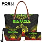 Комплект женских сумок FORUDESIGNS, женские большие сумки через плечо из полинезийского Самоа, дорожные сумки через плечо, повседневные пляжные сумки