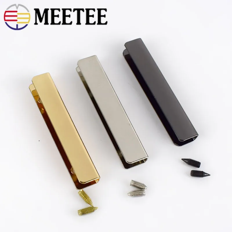 

Meetee 10/20pcs 5cmBag Corner Screws Clip Edges Protector Metal Buckle Bag Purse Decoration Corners DIY Leather Crafts Accessory