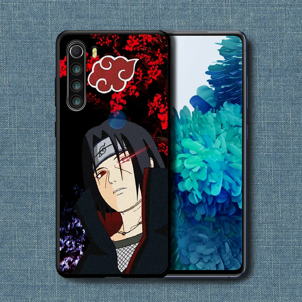

Anime N-Naruto Sasuke Itachi Kakashi Phone Case For Xiaomi Redmi Note 7 8 8T 9 9S 4X 7 7A 9A K30 Pro Ultra black Cover Painting