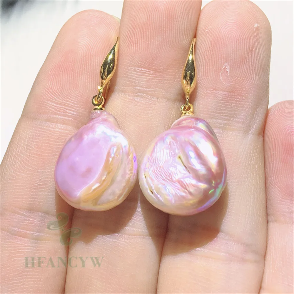 Цветные серьги в стиле барокко с жемчугом серьги-капельки из 18-каратного золота