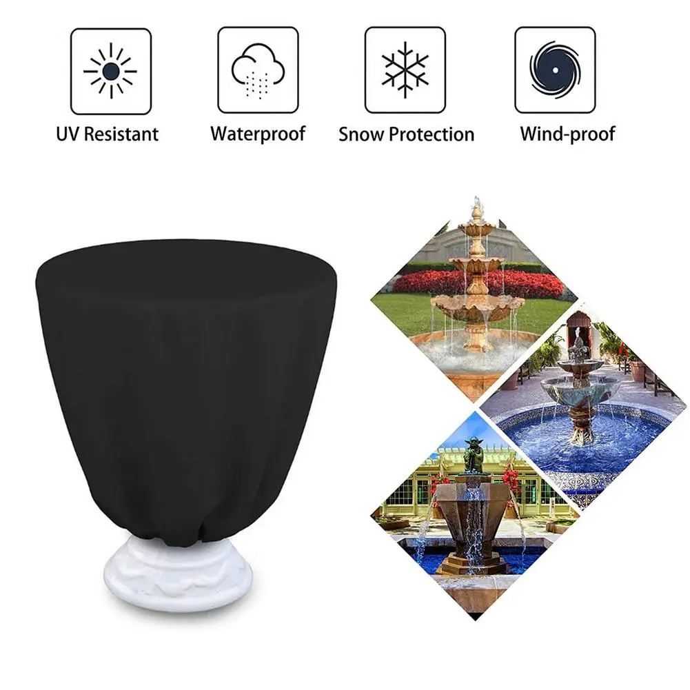 

Waterproof Garden Water Fountain Cover Protective Case Rainproof Garden Lawn Patio Oven Protector Statue Figurines Cover Bag