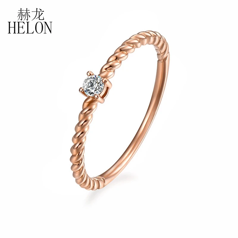 

Женское Обручальное кольцо из розового золота с муассанитом, 14 к