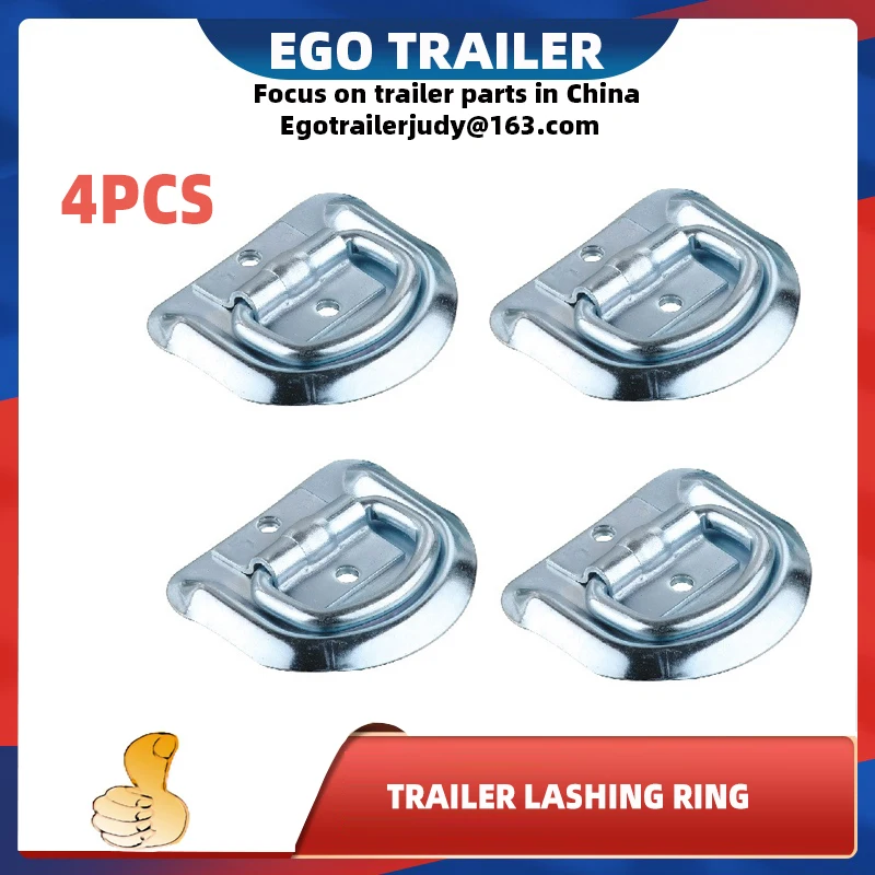 EGO4pc Крепежное D-образное кольцо оцинкованные точечные анкеры UTE прицеп 80X70 мм