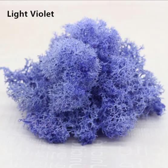 Light Violet 20 г Многоцветный Искусственный мох трава искусственный цветок растение мох украшение дома гостиной DIY Садовый цветок Декор Аксессуары - Цвет: Light Violet