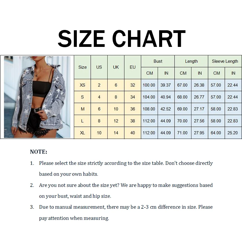 

Fashion Casual Denim Jacket Women High Street Sports BreathableCasual Five Pointed Star Denim Jacket Women's Fashion Hot