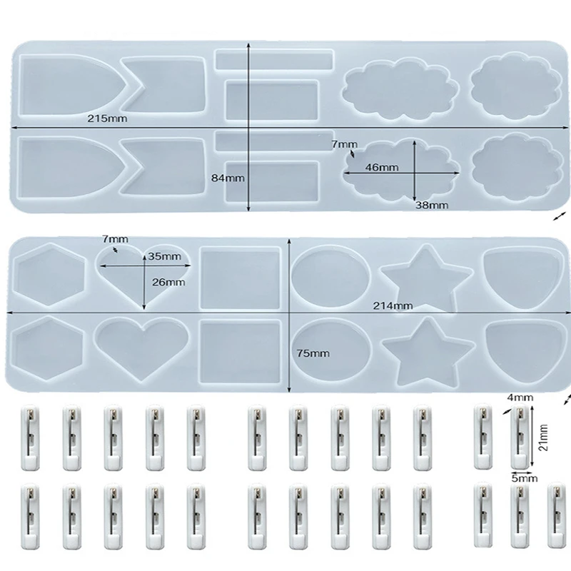 

Набор для изготовления значков «сделай сам», Хрустальная эпоксидная форма, облако, значок, любовь, сердце, бирка, подвеска, полная страница, ...