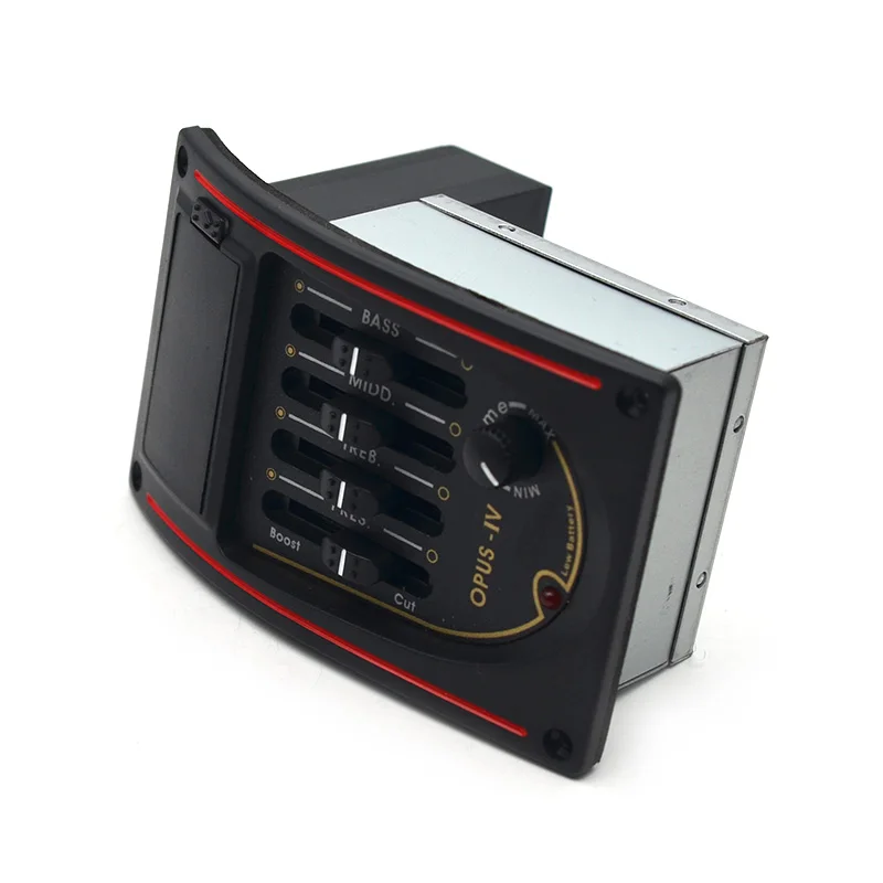Opus-IV 4-полосный эквалайзер для акустической гитары черный предусилитель 96*58 мм