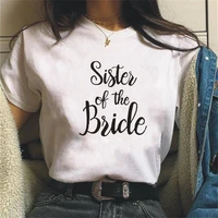 womens t shirt sister of the bride print women tshirt polyester hipster tee shirt femme summer harajuku casual t tops oujw