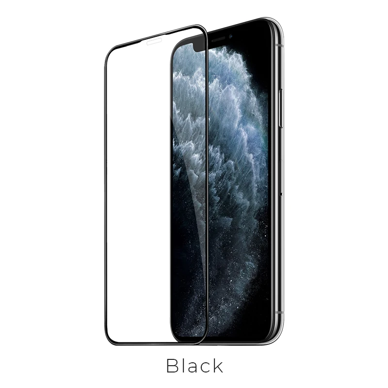 Black Transparent HOCO для Apple iPhone X XS 3D закаленное защитная стеклянная пленка для экрана полное покрытие защита сенсорного экрана для iPhone 11Pro XS Max XR - Цвет: Black Transparent