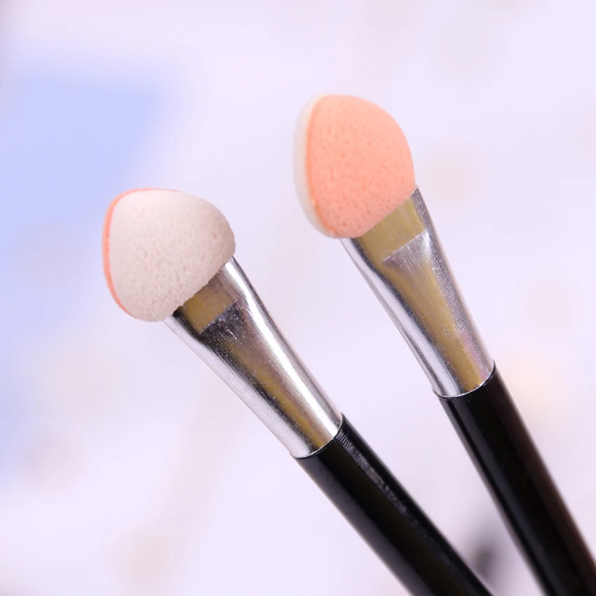 10 шт. двусторонняя губка для макияжа тени век кисть подводки глаз аппликатор