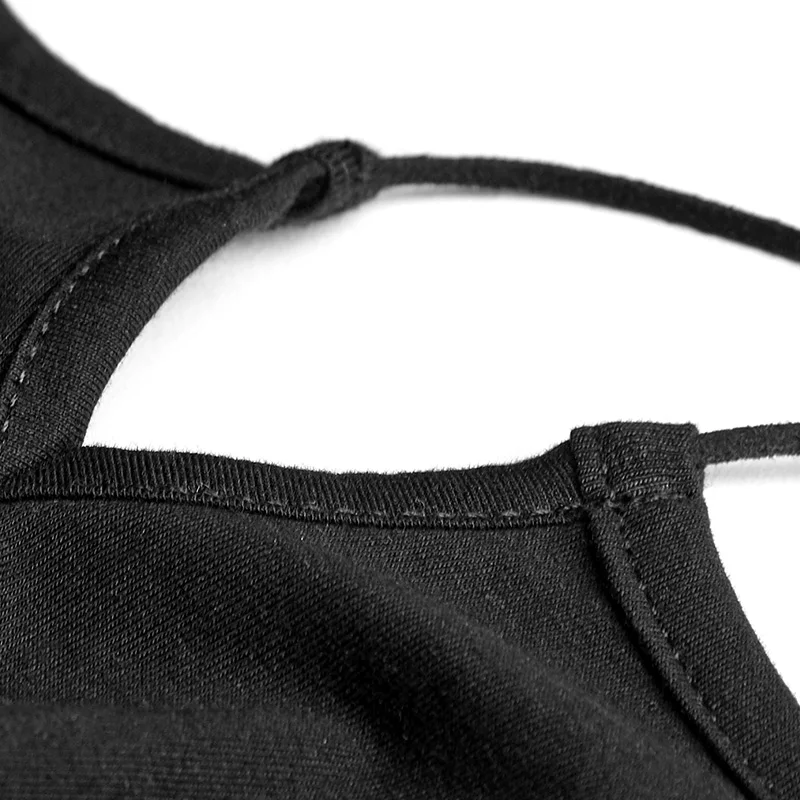 Женское платье в стиле панк готическое без бретелек с веревкой ожерелье