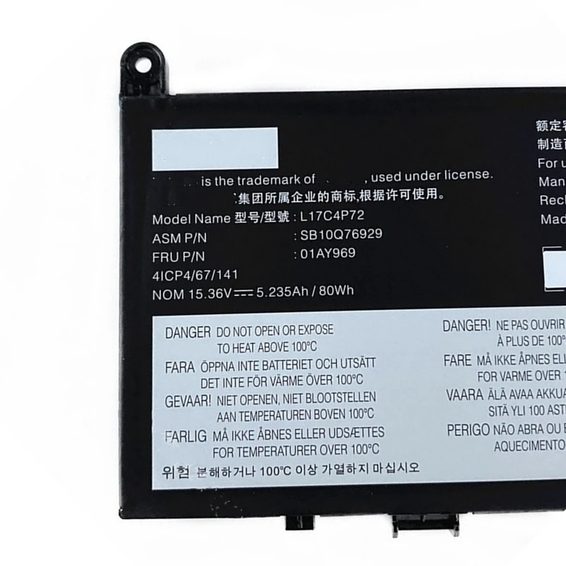 original l17c4p72 l17m4p72 l18m4p71 01ay968 sb10s57317 sb10q76929 laptop battery for lenovo thinkpad p1 x1 extreme 2018 2019 free global shipping