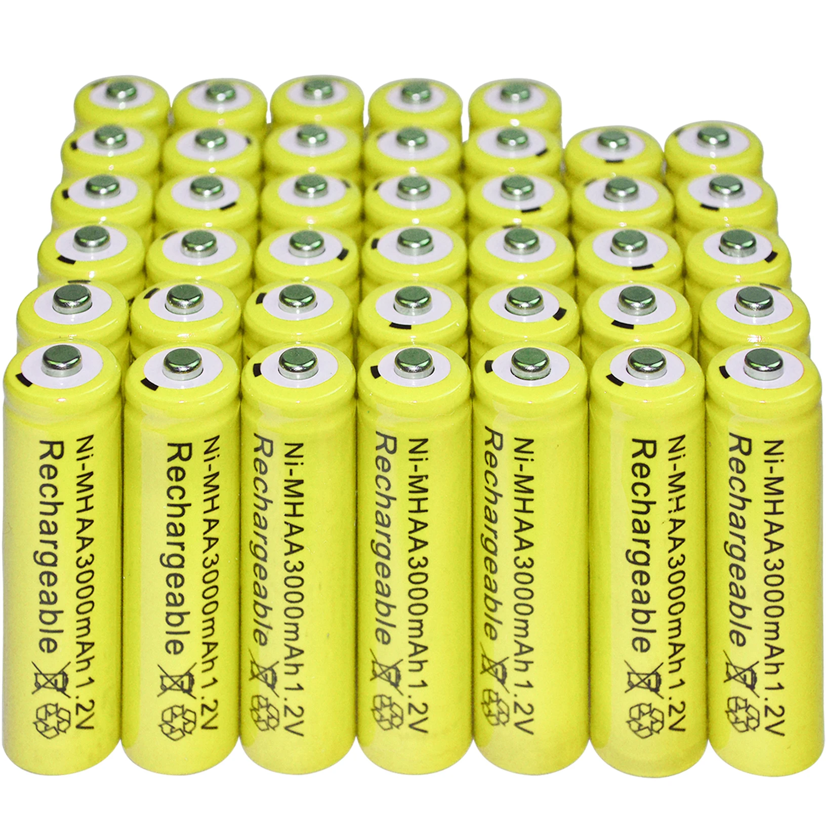 

40x AA battery batteries Bulk Nickel Hydride Rechargeable NI-MH 3000mAh 1.2V Yel
