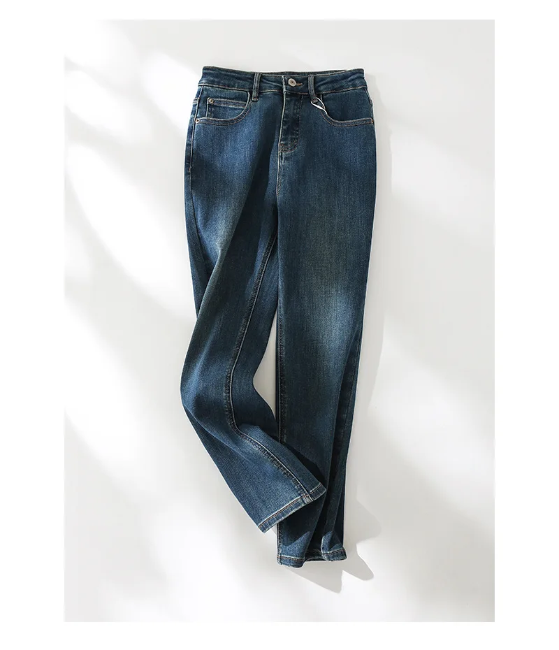 

German Bayer Acrylic Fiber Plush Elastic Skinny Jeans