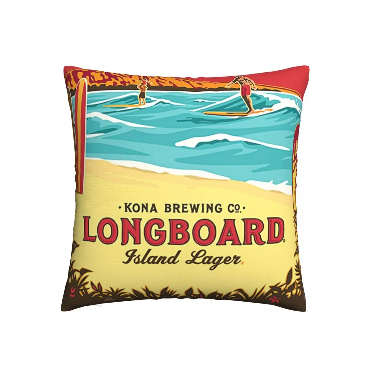 Квадратная наволочка Kona в стиле Лонгборд креативный домашний декоративный чехол