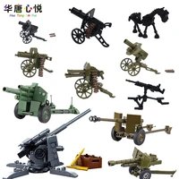 locking military sets building blocks gifts heavy machine gun black toys for children model world war ii mpj203 friends military