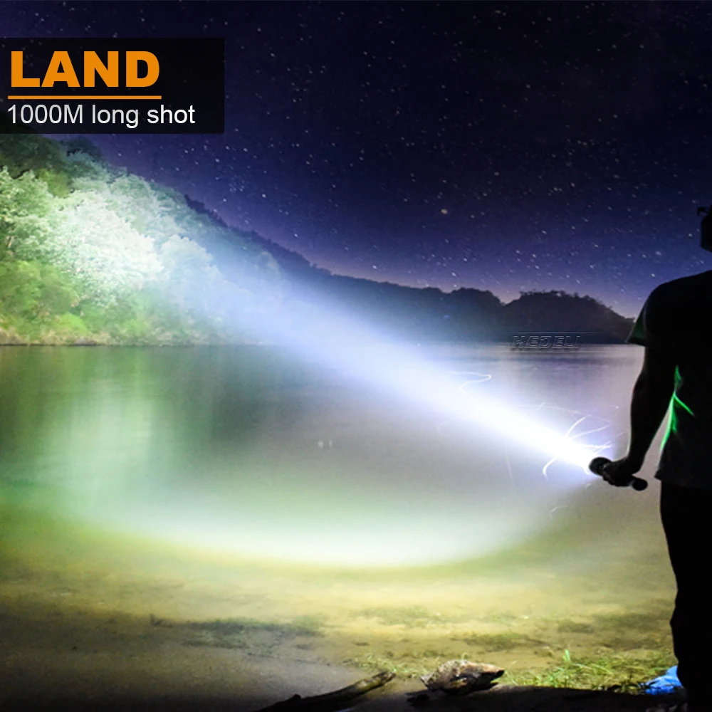 

Diving flashlight torch 100M cree led xm l2 rechargeable 18650 26650 Underwater lamp flash light hunting waterproof strong