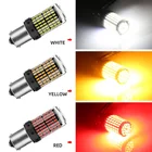Светодиодные лампы S25 Canbus 1156, BA15S, P21W, BAU15S, PY21W, T20, 7440, W21W, 3014, 144smd, без ошибок, указатели поворота, стоп-сигнал, 12 В, 1 шт.