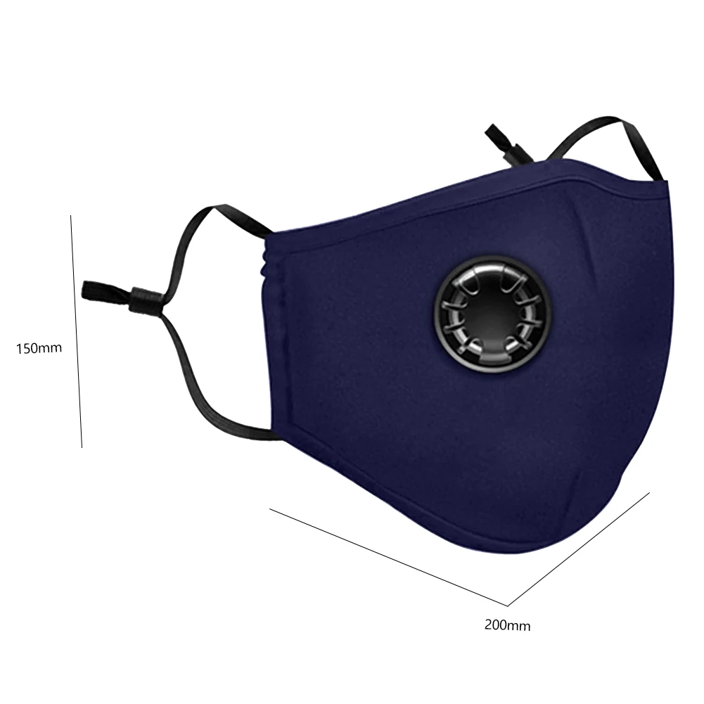 

Outdoor PM2.5 Face Mask Anti-dust Haze Mask Reusable Safety Protective Valved Respirator M2.5 Black mouth Mask anti dust mask