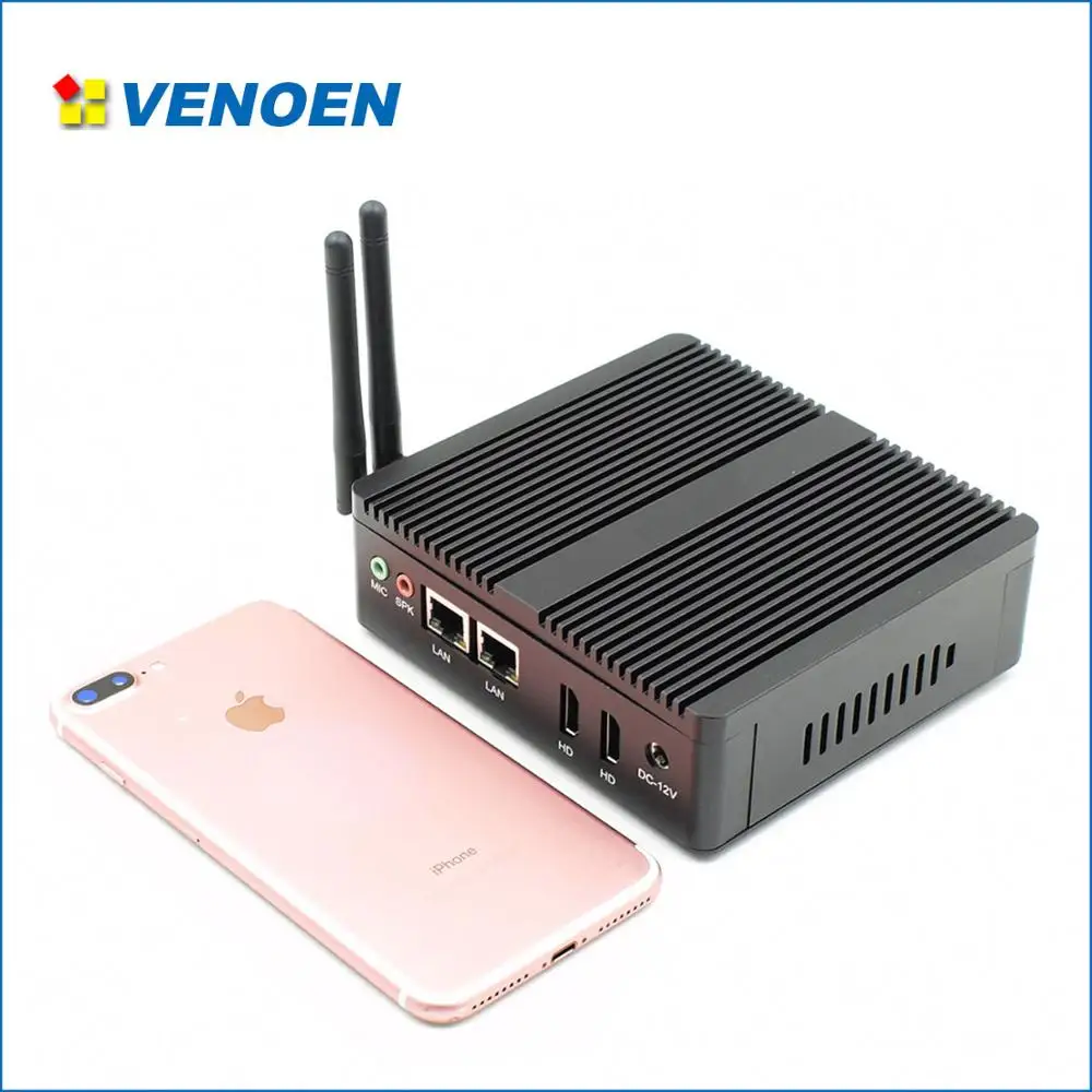 Портативный Linux Intel Celeron четырехъядерный N3160 J3160 двухдиапазонный wifi безвентиляторный мини настольный ПК hd RS232 COM крошечные ТВ-приставка wake on lan