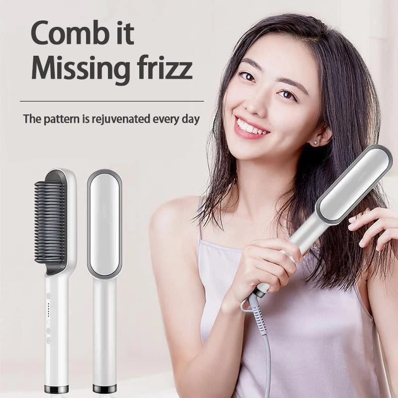 

Hair Straightening Comb, Hair Straightener, Negative Ion Does Not Injury Hair, Straightening and Curling Hair Dual-purpose Elect