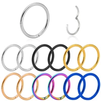 circular piercing nose piercing ring earrings cartilage stainless steel jewelry woman men nose ring body jewelry earring 2021