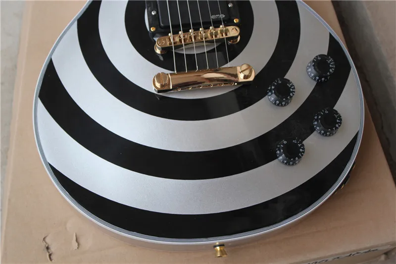 Электрогитара серебряное кольцо черный EMG пикап бесплатная доставка - купить по