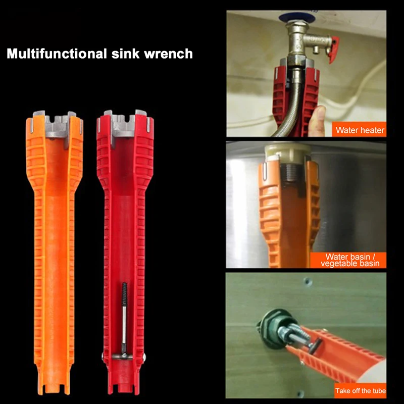 8 In 1 Faucet And Sink Installer Multifunctional Wrench Tool For Kitchen Bathroom Water Pipe Extra-long Design Tools | Инструменты