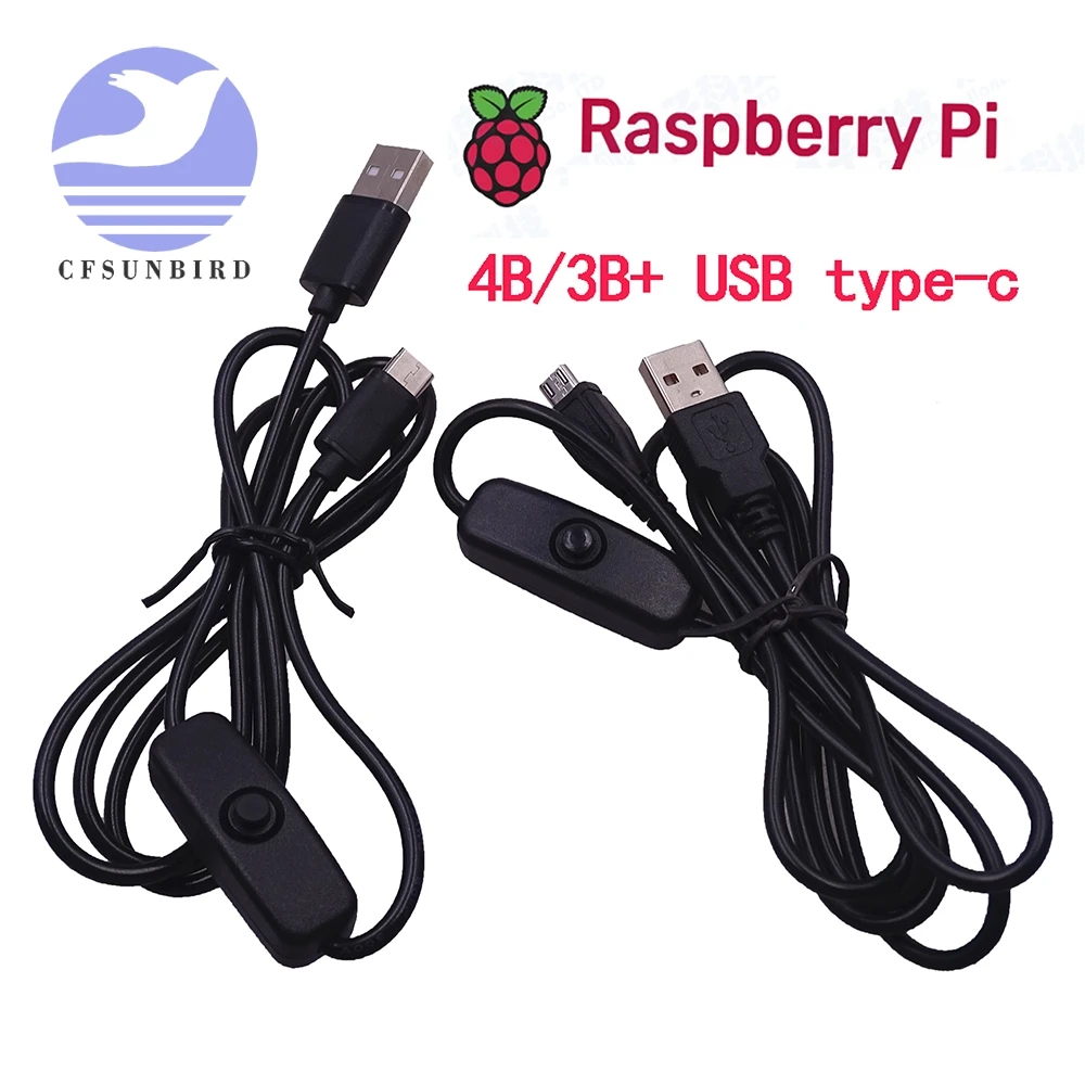 Новый Raspberry pi 4 3B + выключатель питания линейный интерфейс type c 5 В 3AUSB линия