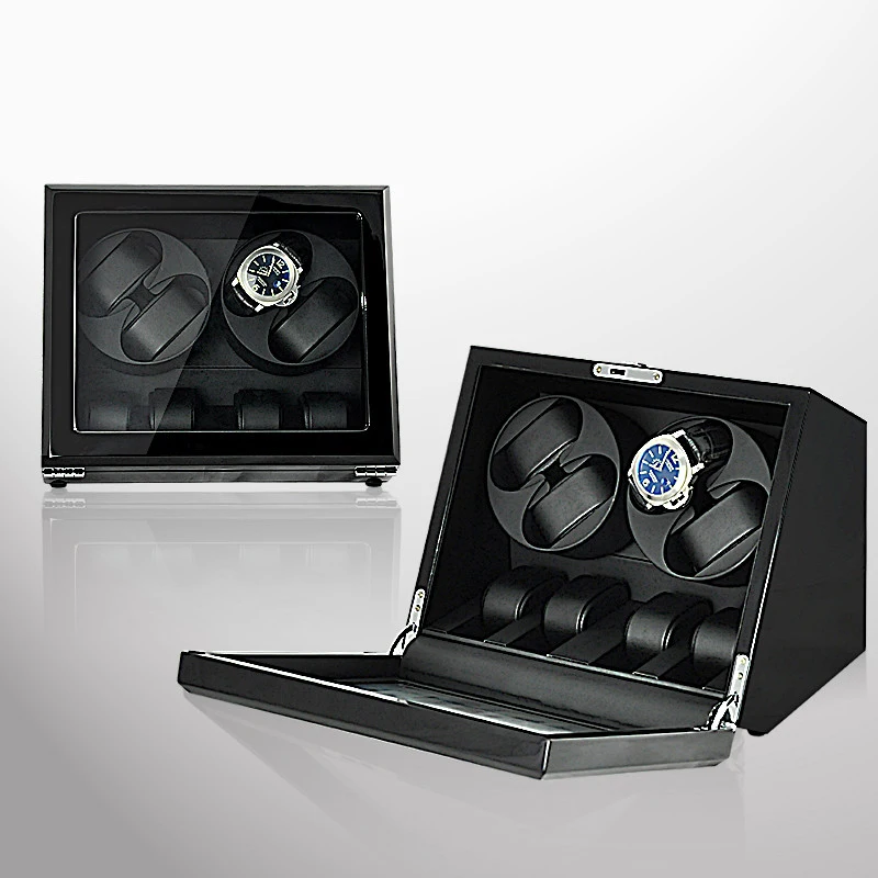 Автоматическая намотка для часов с 4 6 8 12 часами деревянная коробка тихий