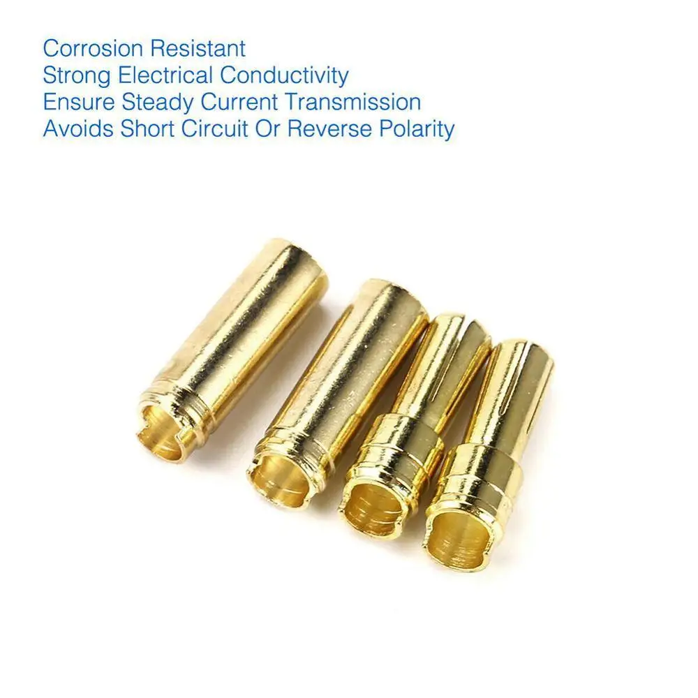 

10 pair EC5 RC Connector Female Male Bullet Gold Connector EC5 Plug For RC Connector Battery Model Lipo Aircraft J5L5