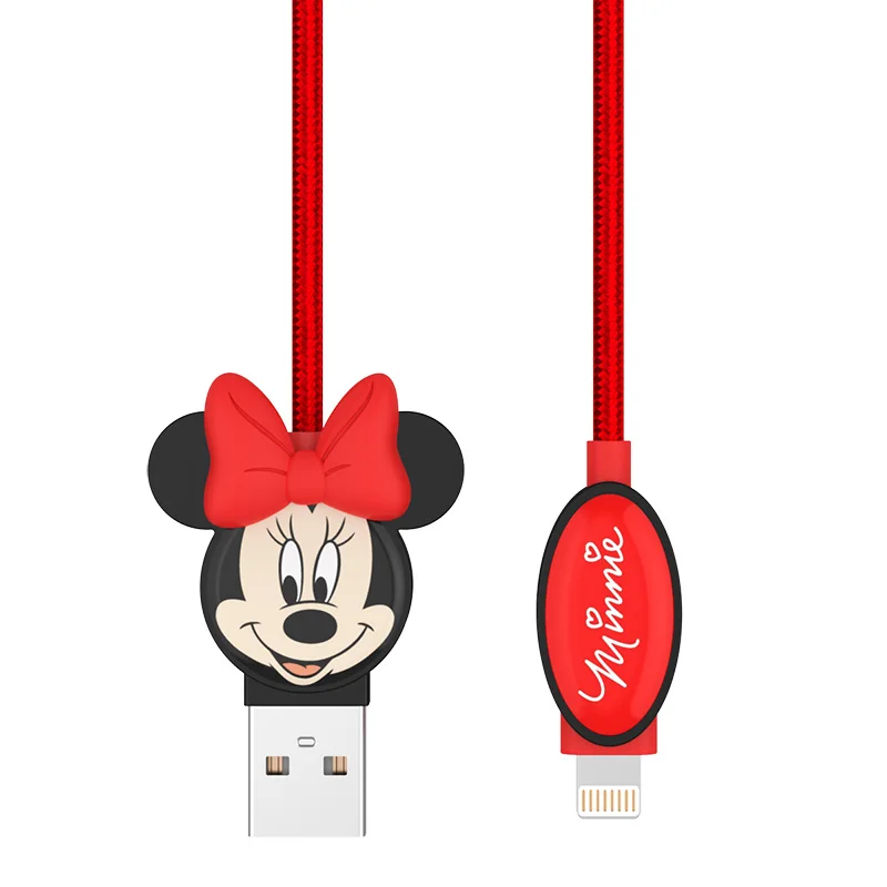 

2021 Disney Mobile Fast Charging USB Portable Data Cable For iPhone For iPad Mickey Charging Cable
