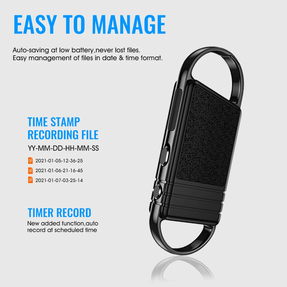 Брелок диктофон миниатюрная ручка USB с голосовой активацией 8 ГБ 16 цифровой аудио