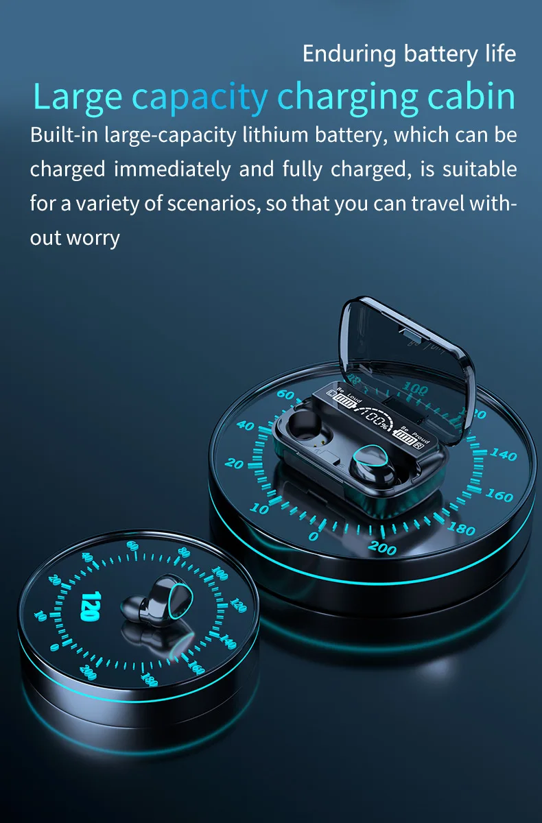

TWS Bluetooth 5.1 Earphones Waterproof 3500mAh Charging Box Wireless Headphone 9D Stereo Sports Earbuds Headsets with Microphone