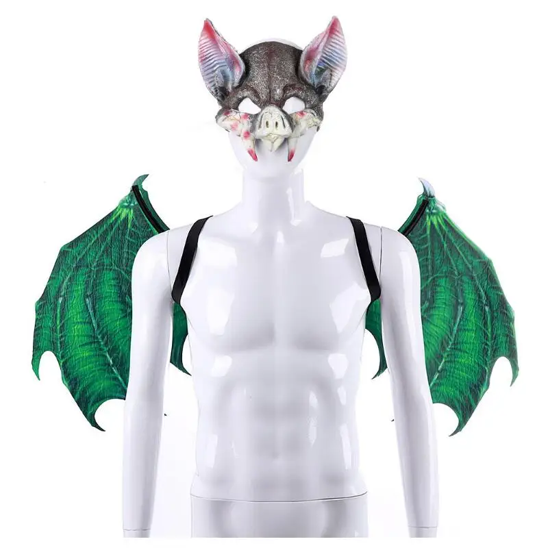 Маска на Хэллоуин маска летучей мыши крыло Монстр зверь Латекс косплей Дьявол