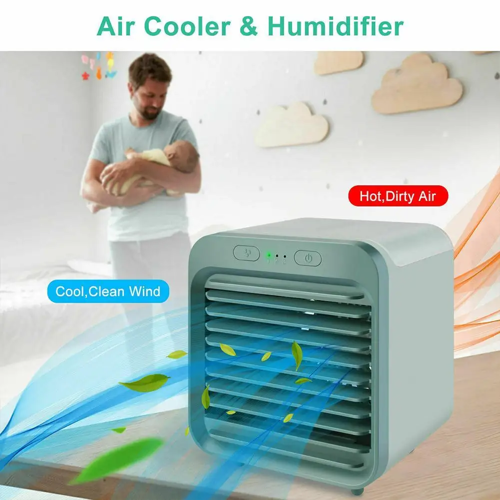 Портативный персональный мини-кондиционер настольный вентилятор Космический