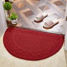 Tapis demi rond antidérapant à Absorption d'eau, décoration moderne et Simple, pour salle de bain, salle de douche, qualité  (2)