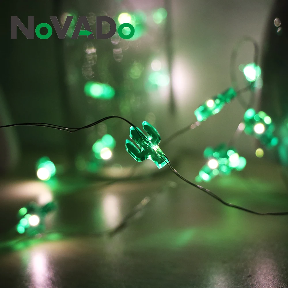 2 шт. 3 м Медь Лампа Рождественская елка украшения Крытый кактус светодиодный