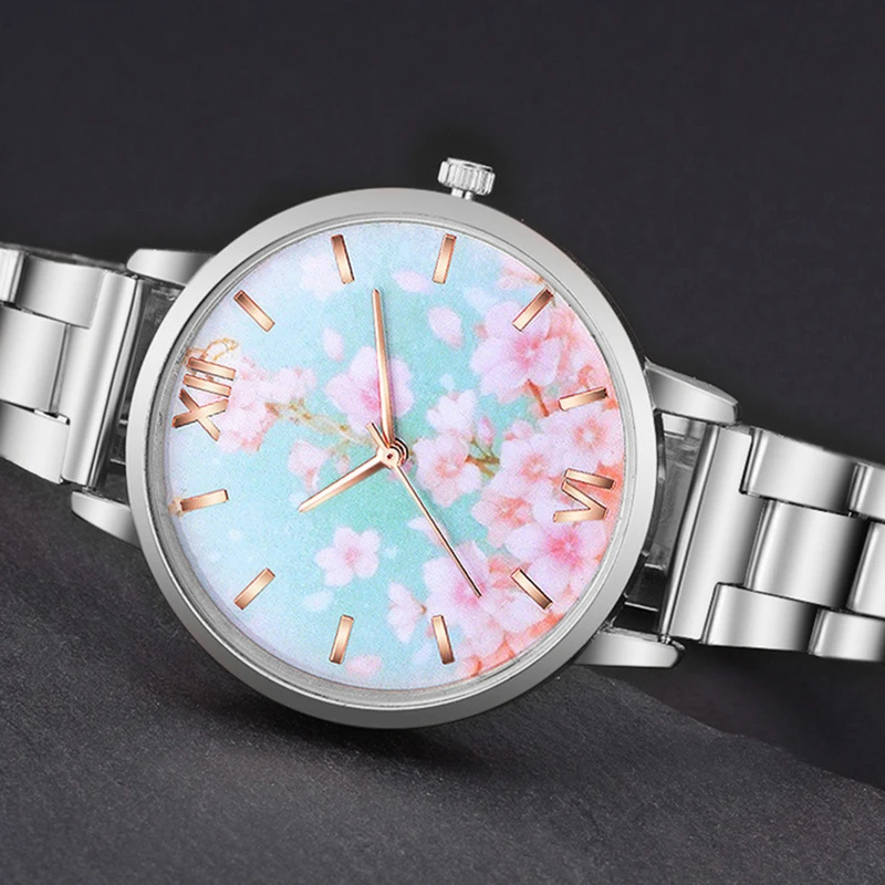 Часы наручные женские кварцевые Модные Роскошные Аналоговые золотистые розовое