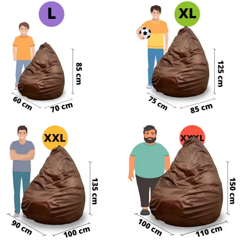 Кресло-мешок Груша Пуффбери Оксфорд с наполнителем - пуфик пуф пуфф мягкий для
