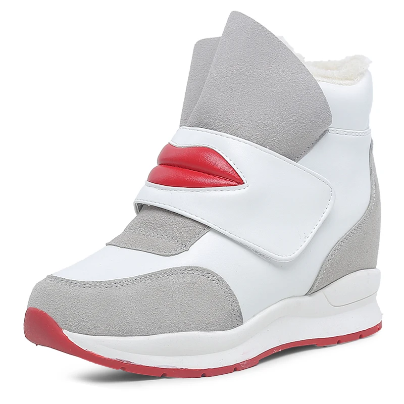

Korean Winter Height Increased Casual Shoes Women Fashion Sneakers Warm Plsuh Hidden Heels Female Shoes Femmes Chaussures