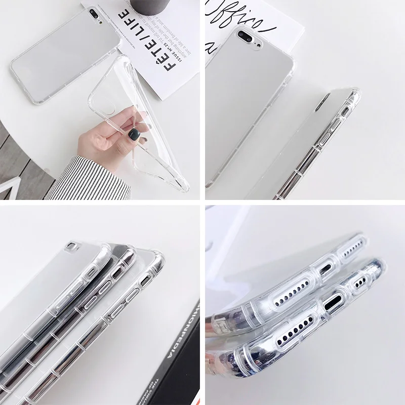 

Air Cushion Phone Case For Iphone 11 Case On Iphone 12 Pro Max 7 8 6S Plus SE 2020 XR XS X 6+ Transparent Cover Soft Clean Funda