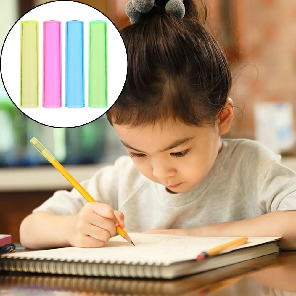 

100 Pcs Transparent Pencil Caps Safe Pencil Protective Cap Pencil Extender