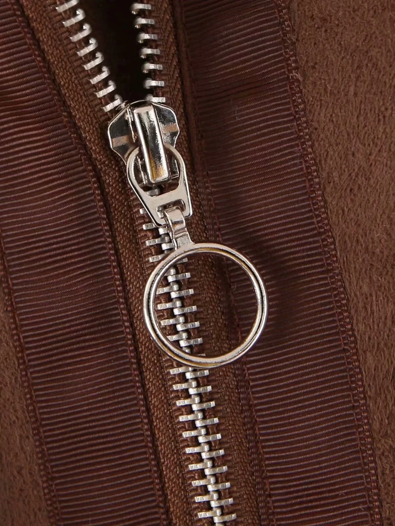 

Women Autumn Suede Jacket Women Turn Patchwork Zipper Casual Jackets Thick Warm Fur Pu Suede Jacket Female Motorcyle Coat XZ2597