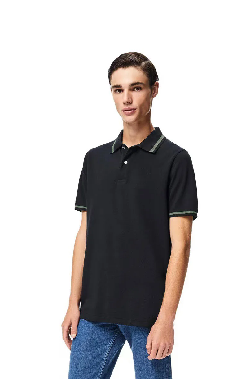 

2021 men's natural lapel all-match business casual T-shirt